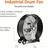 Velocity Drum Fan With 2 Speed - Black