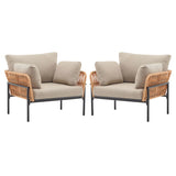 Rope Lounge Chair With Cushions For Modern Spaces