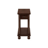 Accent End Table, Storage Drawer, Traditional - Espresso
