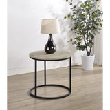 Arrize - Round Side End Table - Pine Wood