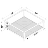 Kenneth - Square Coffee Table - Black