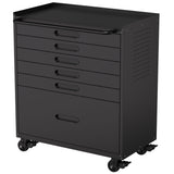 Rolling Tool Cabinet Heavy Duty Garage Storage With Lockable Doors & Drawers