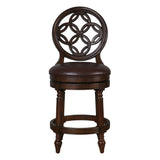 Stool With Back And Swivel Upholstered Seat