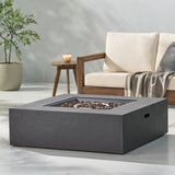 Modern 50, 000 Btu Square Fire Table With Propane Tank