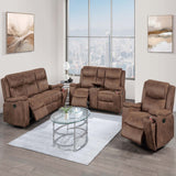 Modern Manual Motion Living Room Set & Hidden Cup Holders