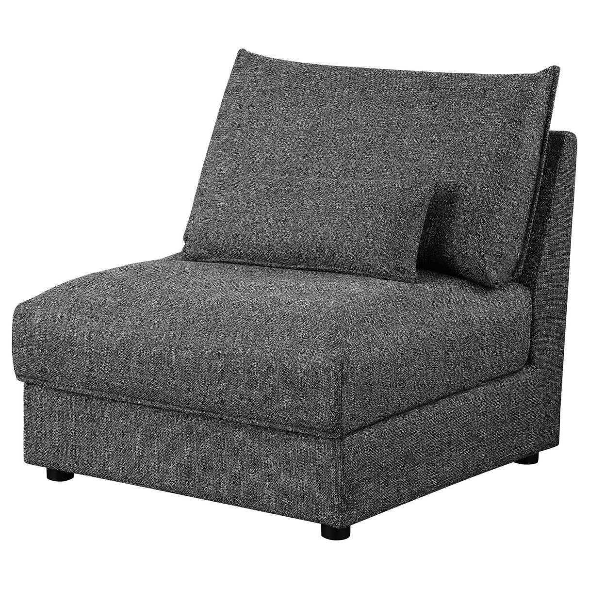 Wakefield - Upholstered Armless Slipper Chair - Black