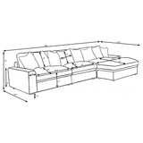 Cassidy - Upholstered Sectional Sofa With Reversible Cushions
