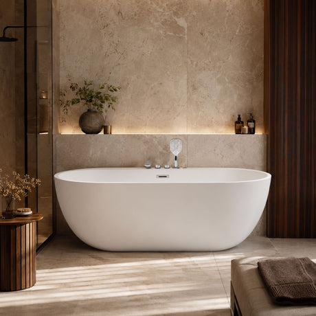 Xavier - Single Person AcrylicCorner Massage Bathtub, Featuring A Gfci Plug, Ul Certified Pump, Upc Certified Drain, And Swivel Faucet - Milk White