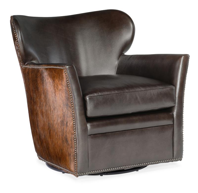 Kato leather Swivel Chair with Dark HOH - CC469-SW-089