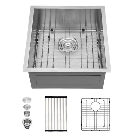 Modern Style Undermount Sink With Stainless Steel, Deep Single Bowl