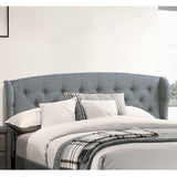 Bed With Adjustable Button Tufted Headboard
