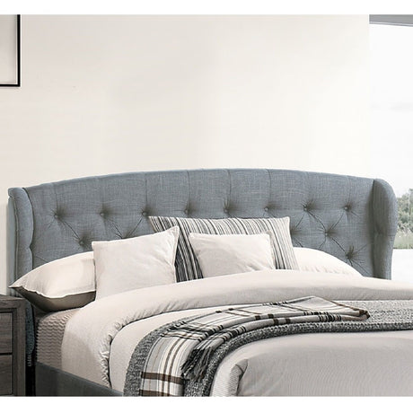 Bed With Adjustable Button Tufted Headboard