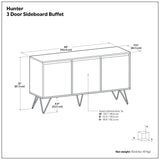 Hunter - 3 Door Sideboard