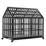 Heavy Duty Dog Crate Lockable Wheels