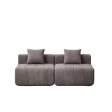 Modular Sectional Sofa With 2 Pillows, Symmetrical Design