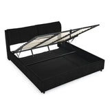 Storage Upholstered Hydraulic Platform Bed With Integrated Headboard