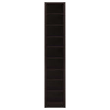 Rectangular Bookcase Tall Slim Storage With 9 Shelves - Brown