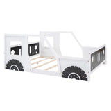 Classic Car Shaped Platform Bed With Wheels