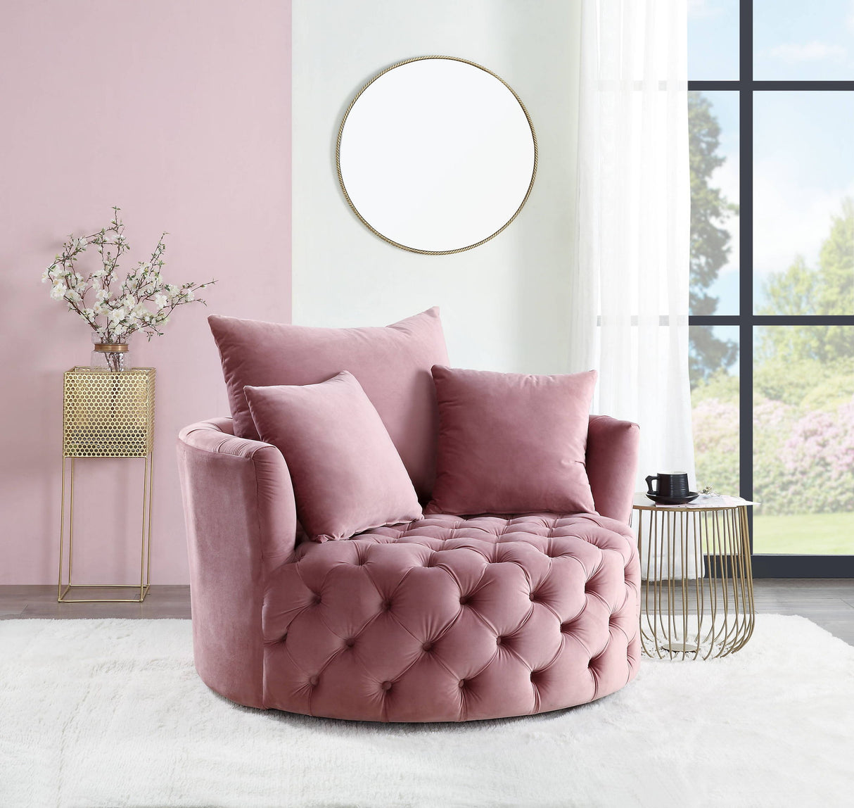 Zunyas - Accent Chair With Swivel
