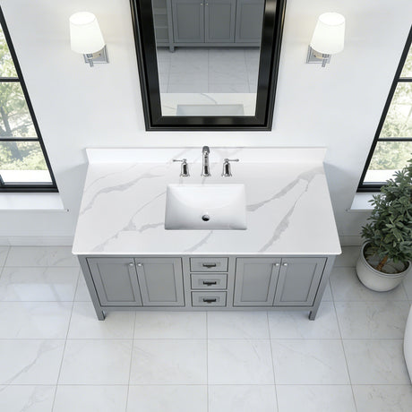 Bathroom Vanity Top With Undermount Sink, 3 Pre Drilled Holes