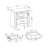 Lorenzo - Nightstand With Hidden Compartment And Handles - Silver