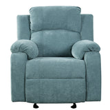 Upholstered Manual Recliner Chair With 3 Adjustable Backrest Positions