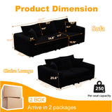 4 Seat Sofa, Modern Comfy Upholstered Sofa Cloud Couch, Deep Seat Couches With Soft Pillows