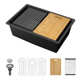Quartz Kitchen Sink, Granite Composite Workstation Undermount