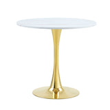 Round Dining Table & Thickened Top For Kitchen