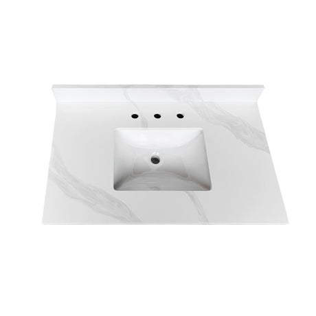 Bathroom Vanity Top With Undermount Sink, 3 Pre Drilled Holes