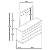 Bangor - 8 Drawer Dresser With Mirror Set - Black