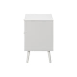 Accent Table & Storage Drawers - White