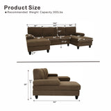 U-Shaped Sofa With Dual Chaise