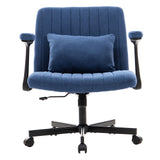 Criss Cross Armrest Office Chair With Wheels