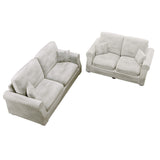 Contemporary 2 Piece Sofa Set With Matching Pillows