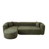 L - Shape Boneless Cloud Couch With 2 Throw Pillows For Living Room