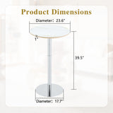 Circular Bar Table - White / Silver