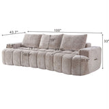 Extra Large Curved Front Compressed Sectional Sofa