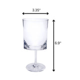 Halo - Leadingware Oval Plastic Wine Glasses (Set of 4) Unbreakable Bpa Free Acrylic, 12Oz - Clear
