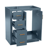 Retro Style Bathroom Vanity With 3 Drawers & Soft-Closing Doors