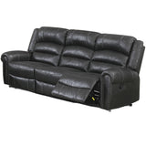 Power Reclining Sofa With Built In USB Port - Black