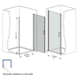 Shower Door With Glass And Explosion Proof Safety Film