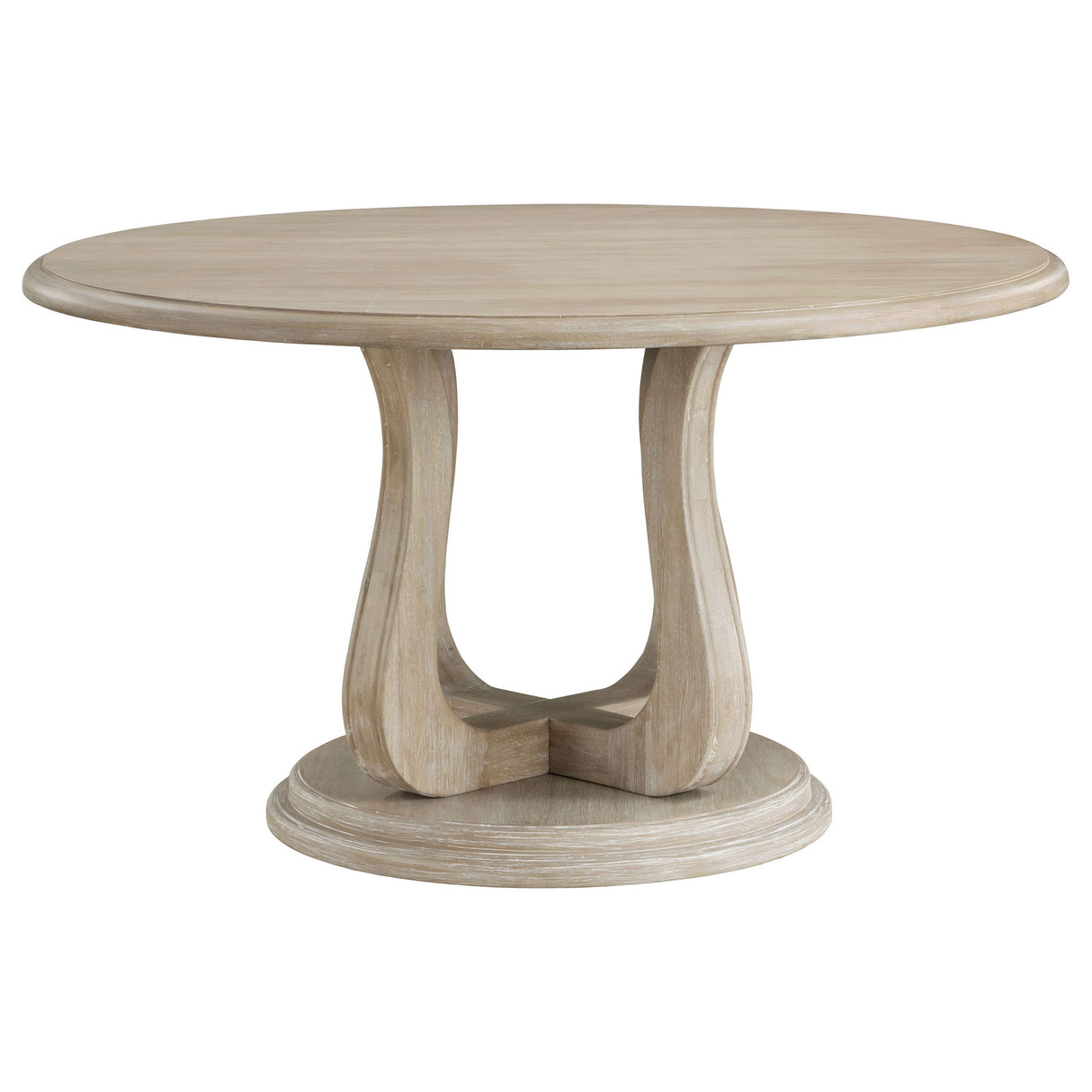Verdugo - Round Dining Table With Pedestal Base - White Washed