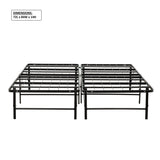 California King Size Bed Base, Mattress Foundation Bed Frame, Bedroom Furniture - Black