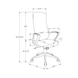 Office Chair With Adjustable Height, Armrests, Swivel - Black