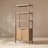 Nolan - Bookcase With Lower Cabinet - Natural
