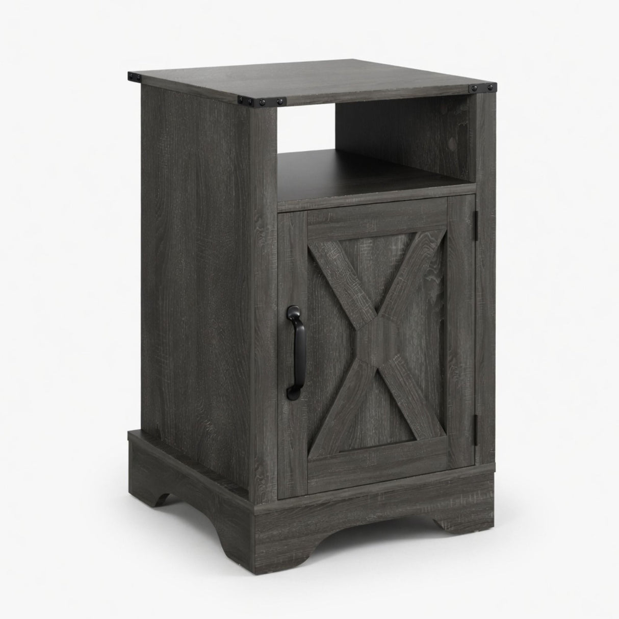 Farmhouse Nightstand, Charging Station & Storage