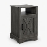 Farmhouse Nightstand, Charging Station & Storage
