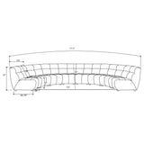 Sycamore - 8 Piece Upholstered Sectional Sofa With Curved Design - Ivory
