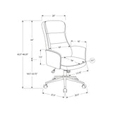 Office Chair With Adjustable Height, Ergonomic Design - Black